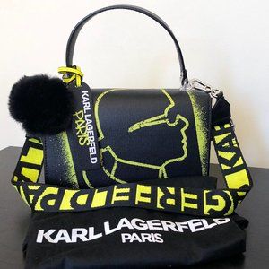 Karl Lagerfeld Simone Yellow Crossbody Purse - Gorgeous NEW Mic1 Box